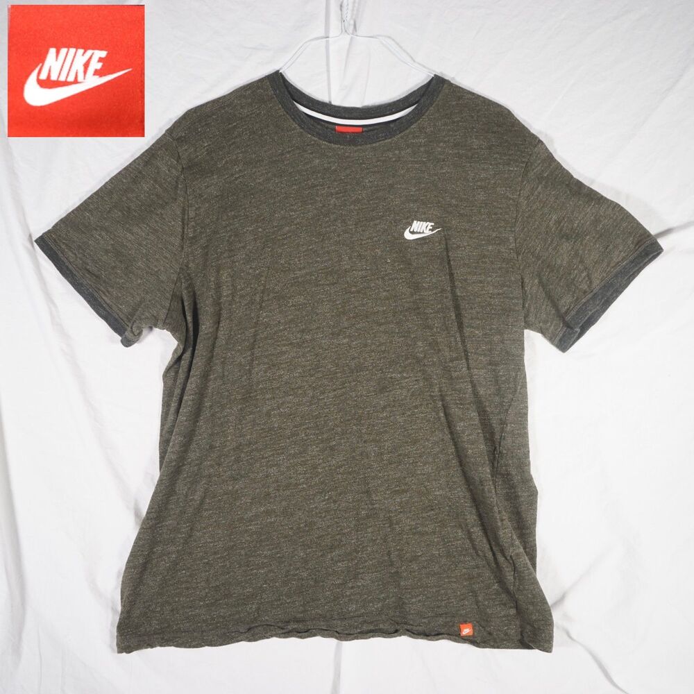 Nike Shirt Men's 2XL Green Embroidered Swoosh Logo Short Sleeve Tee 905404-347